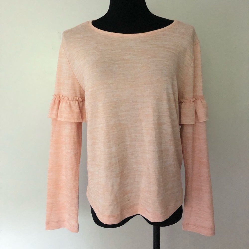 NEW 14th & Union Coral Ruffle Top size M